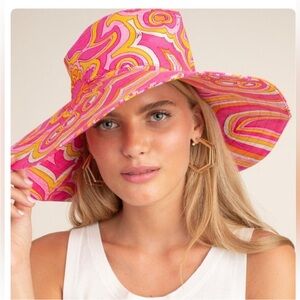 Rare Trina Turk 25th Anniversary Wide Brim Sun Hat